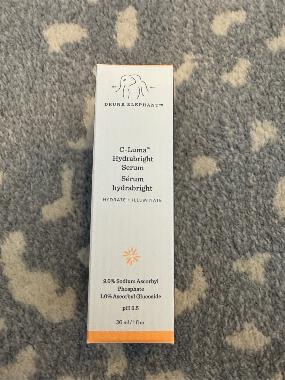 New Drunk Elephant C-Luma Hydrabright Serum — White & Orange